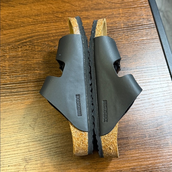 Birkenstock Kids Black Two-Strap Cork Footbed Sandals - Picture 4 of 6